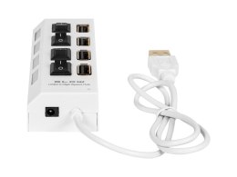 86-076# Rozgałęźnik usb wt.a-4xgn.a hub-07 biały
