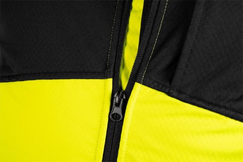 Kurtka robocza ostrzegawcza Softshell, żółto-czarna, rozmiar XXL