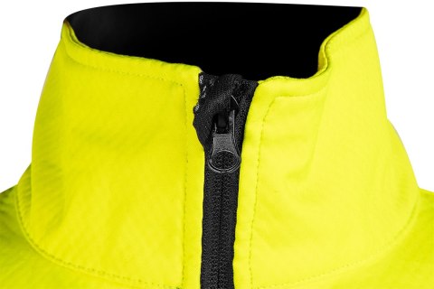 Kurtka robocza ostrzegawcza Softshell, żółto-czarna, rozmiar S