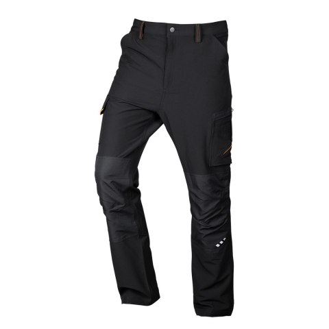 Spodnie robocze Mix&Match, 4 way stretch, czarno-pomarańczowe, rozmiar XS