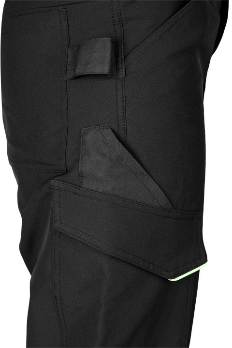 Spodnie robocze Mix&Match, 4 way stretch, czarno-zielone, rozmiar XXL