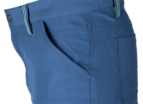 Spodnie robocze Mix&Match, 4 way stretch, granatowo-zielone, rozmiar M