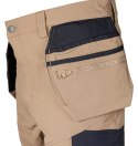 Spodnie robocze Mix&Match, 4 way stretch, z kaburami, Cordura, beżowo-czarne, rozmiar XXXL