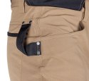 Spodnie robocze Mix&Match, 4 way stretch, z kaburami, Cordura, beżowo-czarne, rozmiar S