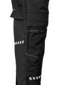 Spodnie robocze Mix&Match, 4 way stretch, z kaburami, Cordura, czarne, rozmiar XL