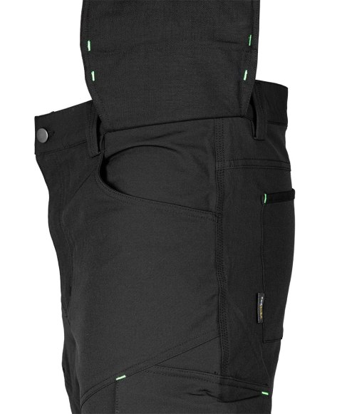 Spodnie robocze Mix&Match, 4 way stretch, z kaburami, Cordura, czarne, rozmiar XXL