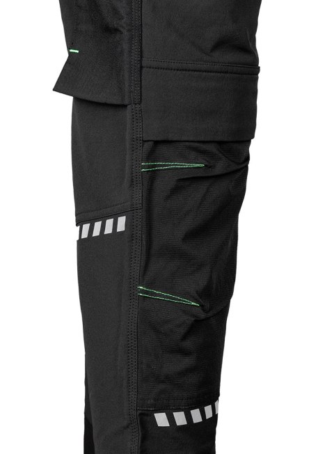 Spodnie robocze Mix&Match, 4 way stretch, z kaburami, Cordura, czarne, rozmiar XXL