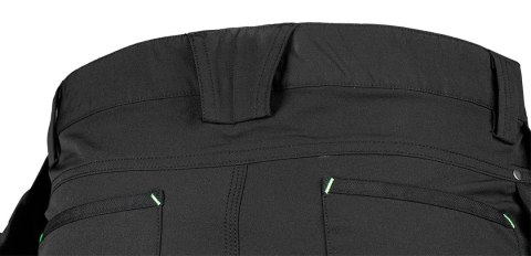 Spodnie robocze Mix&Match, 4 way stretch, z kaburami, Cordura, czarne, rozmiar XXXL