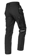 Spodnie robocze Mix&Match, 4 way stretch, z kaburami, Cordura, czarne, rozmiar M
