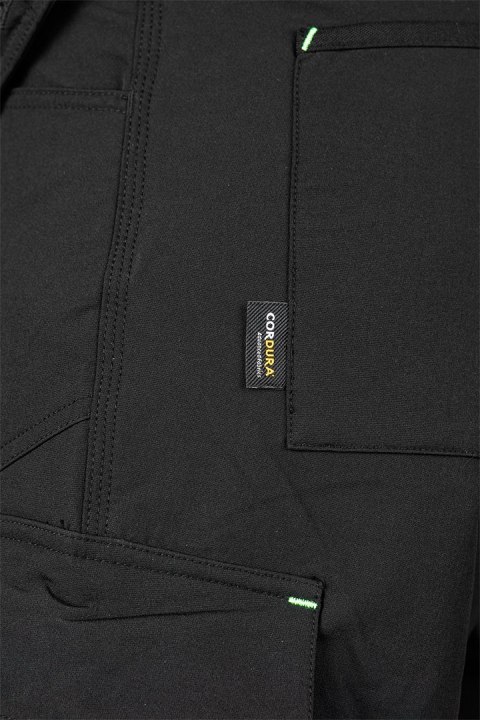 Spodnie robocze Mix&Match, 4 way stretch, z kaburami, Cordura, czarne, rozmiar M
