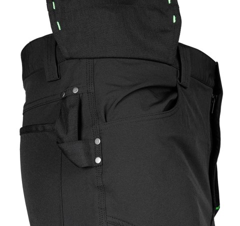 Spodnie robocze Mix&Match, 4 way stretch, z kaburami, Cordura, czarne, rozmiar XS