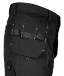 Spodnie robocze Mix&Match, 4 way stretch, z kaburami, Cordura, czarne, rozmiar XS
