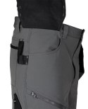 Spodnie robocze Mix&Match, 4 way stretch, z kaburami, Cordura, szaro-czarne, rozmiar XXXL