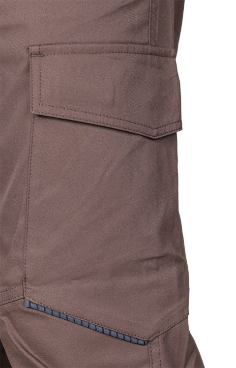 Spodnie robocze Mix&Match, stretch, brązowe, rozmiar XXL