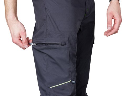 Spodnie robocze Mix&Match, stretch, szare, rozmiar XXL