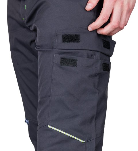 Spodnie robocze Mix&Match, stretch, szare, rozmiar XXL