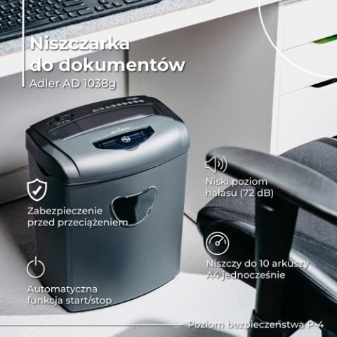 AD 1038 Grey Niszczarka do dokumentów