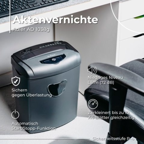 AD 1038 Grey Niszczarka do dokumentów