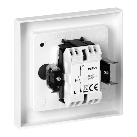 Łącznik p/t jednobiegunowy Malta, 10A, 250V, WP-1M, biały