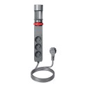 Przedłużacz biurkowy 3-krotny 2P+Z, 1,5M H05VV-F 3x1,5mm?, 2xUSB+1 typu C