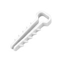 Uchwyt kablowy wbijany, przewód płaski 11x7mm, biały, 20 szt.