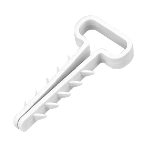 Uchwyt kablowy wbijany, przewód płaski 15x7mm, biały, 100 szt.