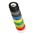 Zestaw 10 taśm 19mm, 2x czarna, szara, brązowa, niebieska, żółta, zielona, żółto-zielona, czerwona, biała, długość 20m