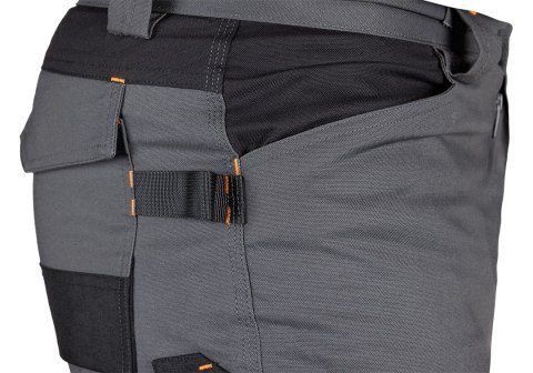 Spodnie robocze Mix&Match, Canvas, wzmocnienia z Cordury, szaro-czarne, rozmiar XXXL
