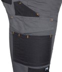 Spodnie robocze Mix&Match, Canvas, wzmocnienia z Cordury, szaro-czarne, rozmiar M