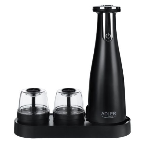 AD 4449 black Młynek do przypraw, soli i pieprzu - zestaw 3 młynków - usb