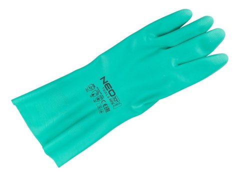 Rękawice chemioodporne, nitrylowe, rozmiar 8