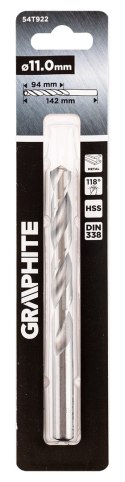 Wiertło do metalu HSS, DIN 338, 11 mm