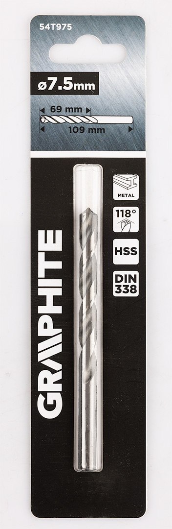Wiertło do metalu HSS, DIN 338, 7.5 mm