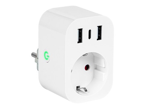72-077# Inteligentne gniazdko sterowane wifi tuya 2x usb+usb-c