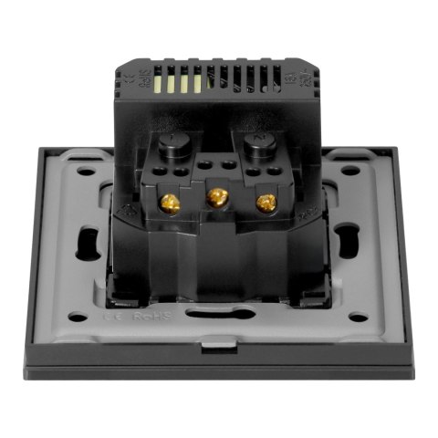 Gniazdo pojedyncze 2P+Z, USB-A + USB-C, PD, max. 20W, czarny