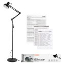 LUWES II, lampa podłogowa, E27, max. 18W, 182 cm, czarna