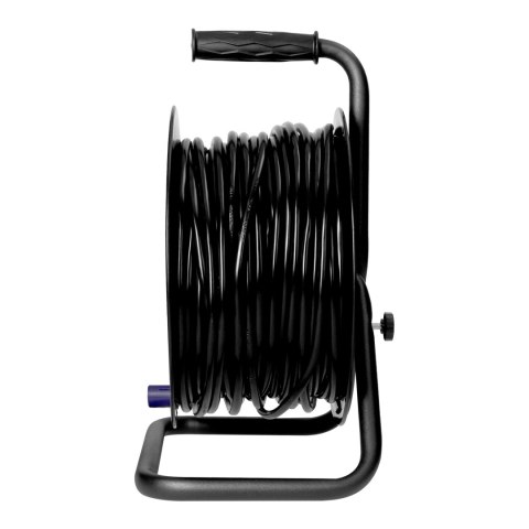 Przedłużacz bębnowy, 4 gniazda 2P+Z Schuko, kabel PVC H05VV-F 3x1,5mm2, długość - 50m, STAŁE GNIAZDA, termik, przesłony torów pr