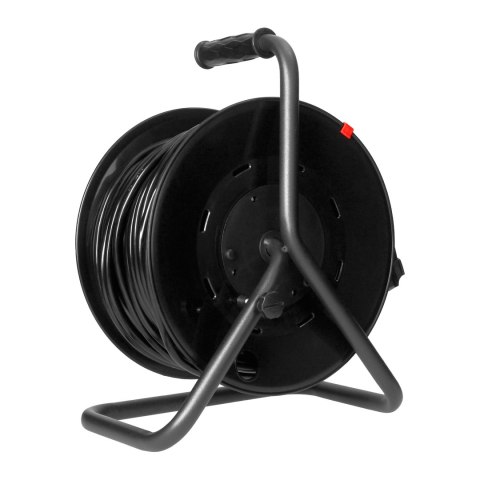 Przedłużacz bębnowy, 4 gniazda 2P+Z Schuko, kabel PVC H05VV-F 3x1,5mm2, długość - 50m, STAŁE GNIAZDA, termik, przesłony torów pr