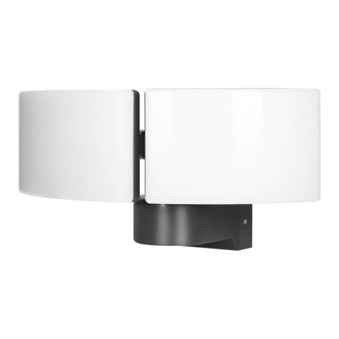 TOS DUO LED 2x20W podwójny naświetlacz ogrodowy, 2x1600lm, IP65, 4000K, PC, szary