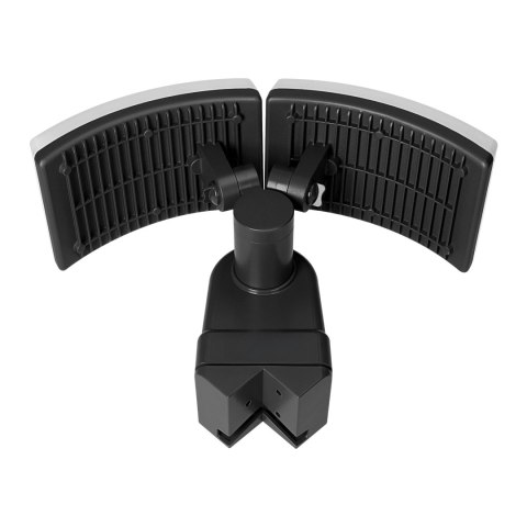 TOS DUO LED 2x20W podwójny naświetlacz ogrodowy z PIR, 2x1600lm, IP65, 4000K, PC, czarny