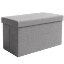 Pufa materiałowa szara 60x30x30 cm Ruhhy 25996