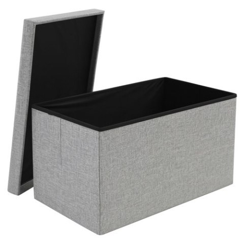 Pufa materiałowa szara 60x30x30 cm Ruhhy 25996