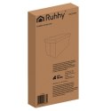 Pufa welurowa szara 60x30x30 cm Ruhhy 25994