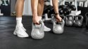 Kettlebell bitumiczny 24 kg szary REBEL ACTIVE