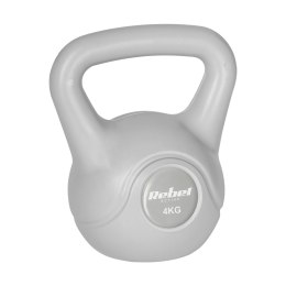 Kettlebell bitumiczny 4 kg szary REBEL ACTIVE