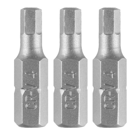 Bity Hex H4 x 25 mm, 3 szt.