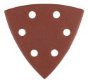 Papiery ścierne delta na rzep 93 x 93 mm, P40, 5 szt., z 6 otworami