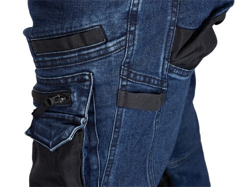 Spodnie robocze DENIM, wzmocnienia Oxford, granatowe, rozmiar XL