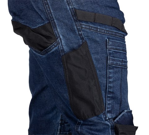 Spodnie robocze DENIM, wzmocnienia Oxford, granatowe, rozmiar XS