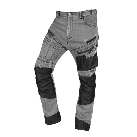 Spodnie robocze DENIM, wzmocnienia Oxford, szare, rozmiar S